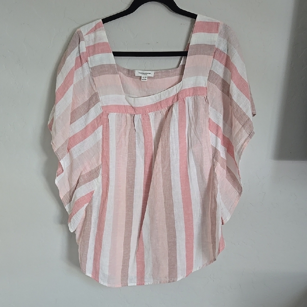 Women's Pink Striped Top